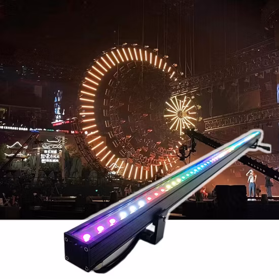Outdoor Building Outline Lighting Aluminum Profile 15W RGB DMX Slim LED Linear Bar for Facade Light